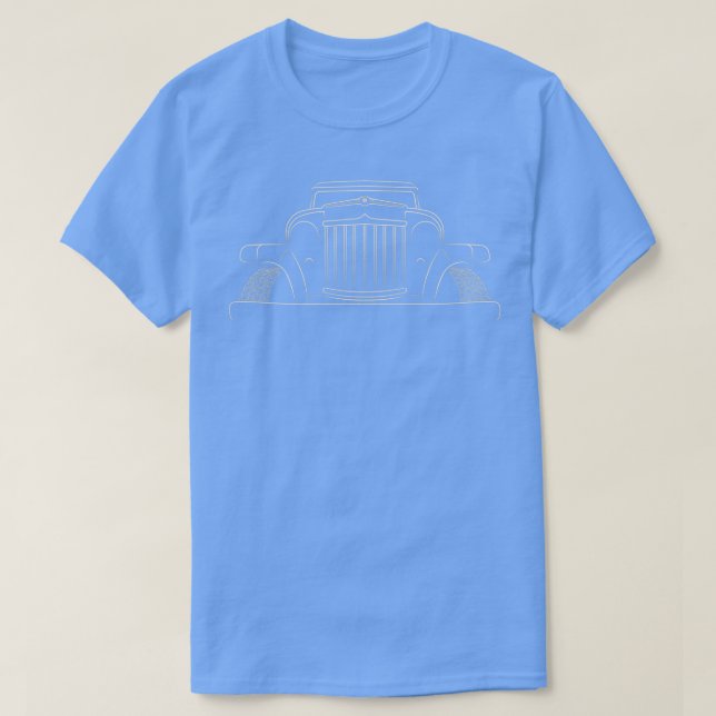 Willys Overland front stencil white  T-Shirt (Design Front)