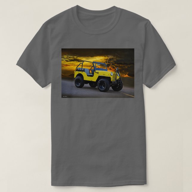 Willys Vintage OffRoad Vehicle  T-Shirt (Design Front)