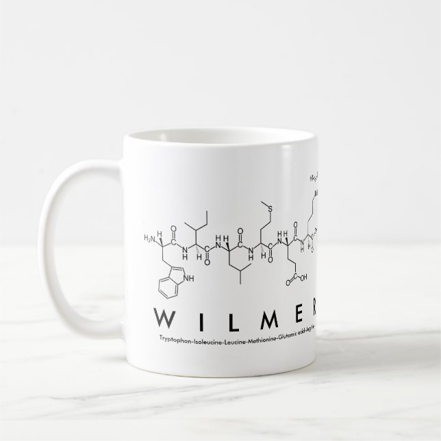 Wilmer peptide name mug (Left)