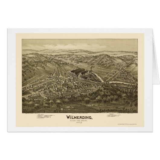 Wilmerding, PA Panoramic Map - 1897 Cards (Front Horizontal)