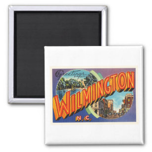 Wilmington #2 North Carolina NC Vintage Postcard- Magnet
