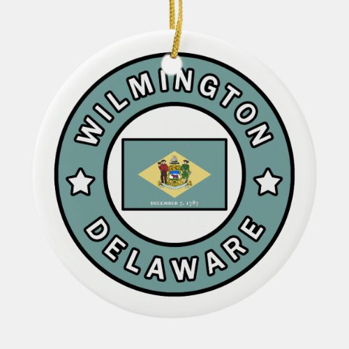 Wilmington Delaware Ceramic Ornament