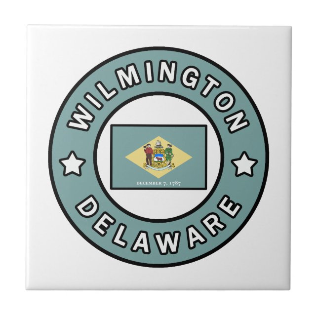 Wilmington Delaware Ceramic Tile (Front)