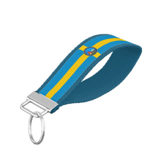 Wilmington (Delaware) City flag Wrist Keychain