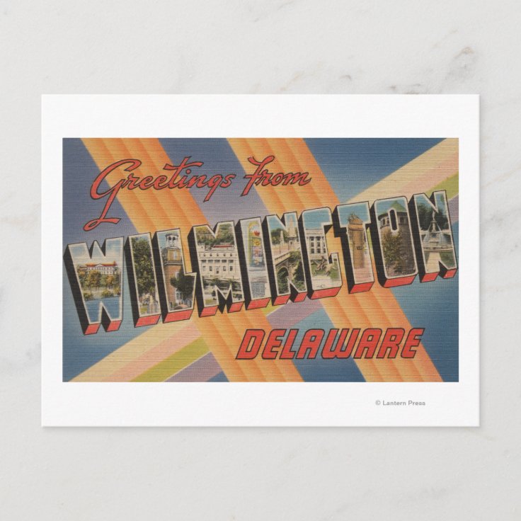 Wilmington, Delaware - Large Letter Scenes Postcard | Zazzle