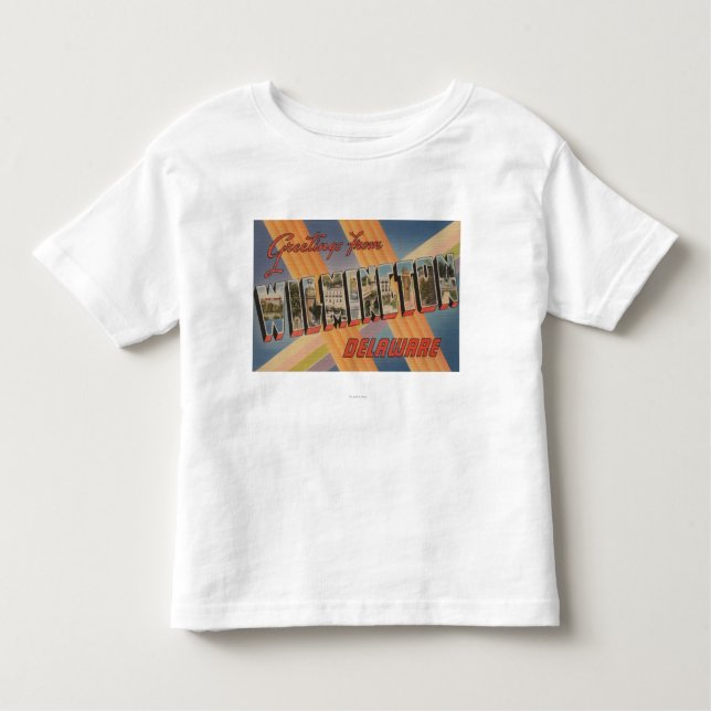 Wilmington, Delaware - Large Letter Scenes Toddler T-shirt (Front)