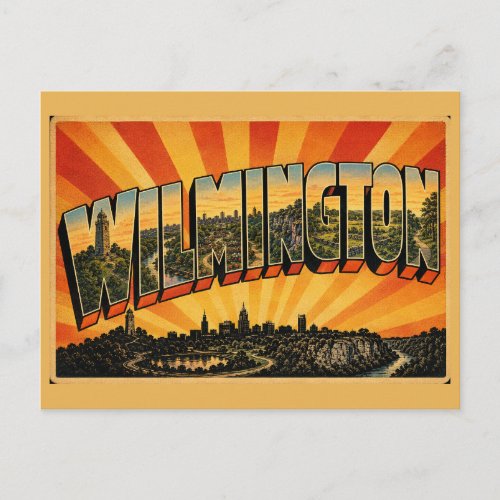 Wilmington Delaware Parks River Tower Art Postcard