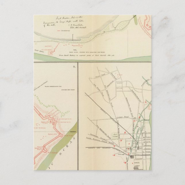 Wilmington, Ft Caswell, Smith's Island, Augusta Postcard (Front)