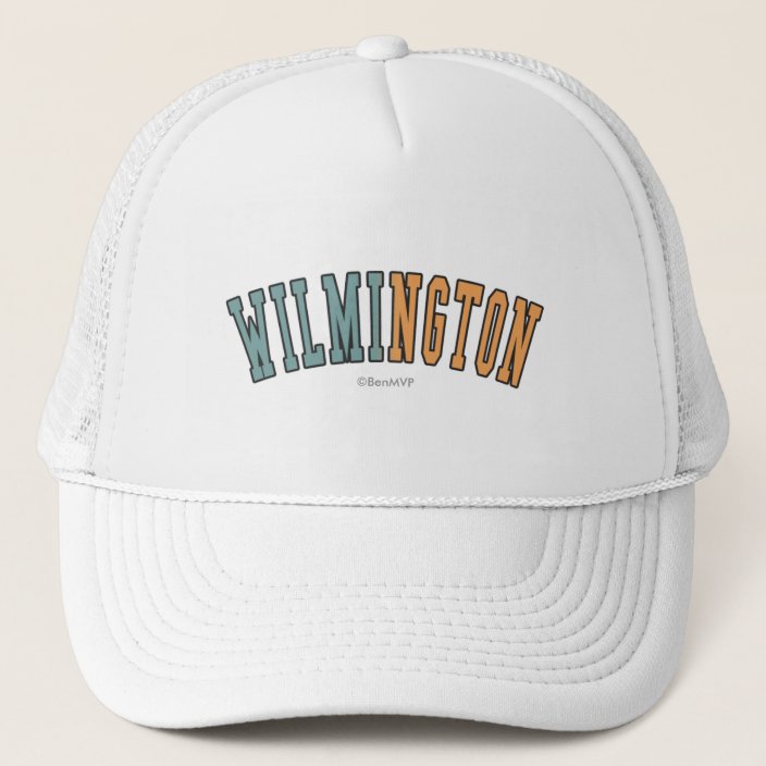 Wilmington in Delaware State Flag Colors Hat