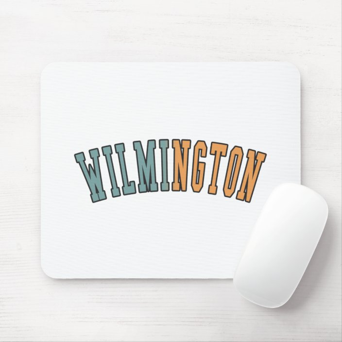 Wilmington in Delaware State Flag Colors Mousepad