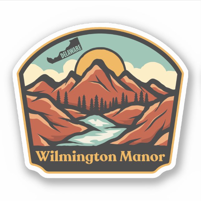 Wilmington Manor, Delaware  Sticker (Front)