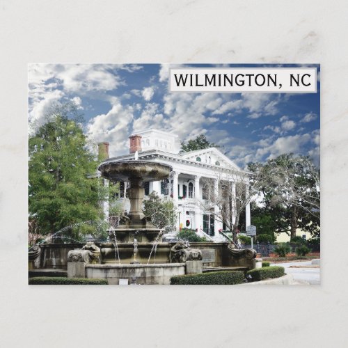 Wilmington North Carolina Bellamy Mansion Travel Postcard