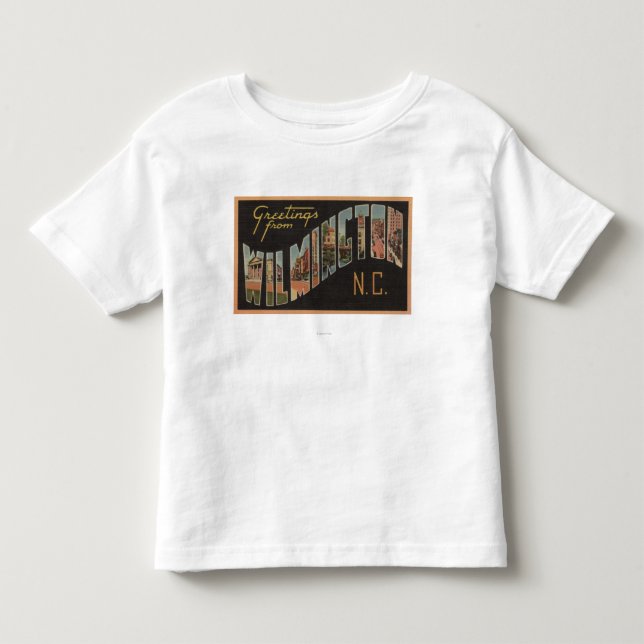 Wilmington, North Carolina - Large Letter Scenes Toddler T-shirt (Front)