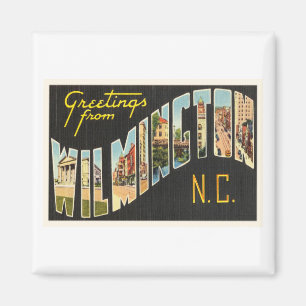Wilmington North Carolina NC Old Vintage Postcard- Magnet