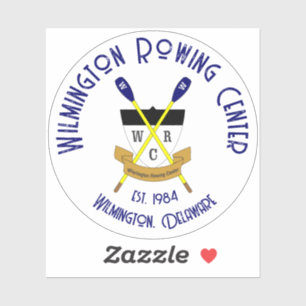 Wilmington Rowing Center Round Vinyl Sticker White