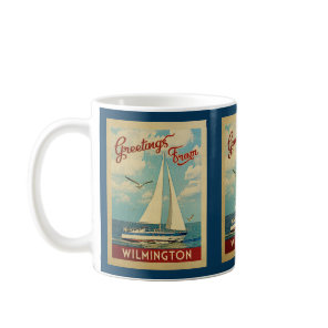 Wilmington Sailboat Vintage Travel Coffee Mug