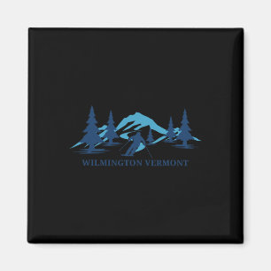 Wilmington Vermont Ski Resort Skiing Skier Magnet