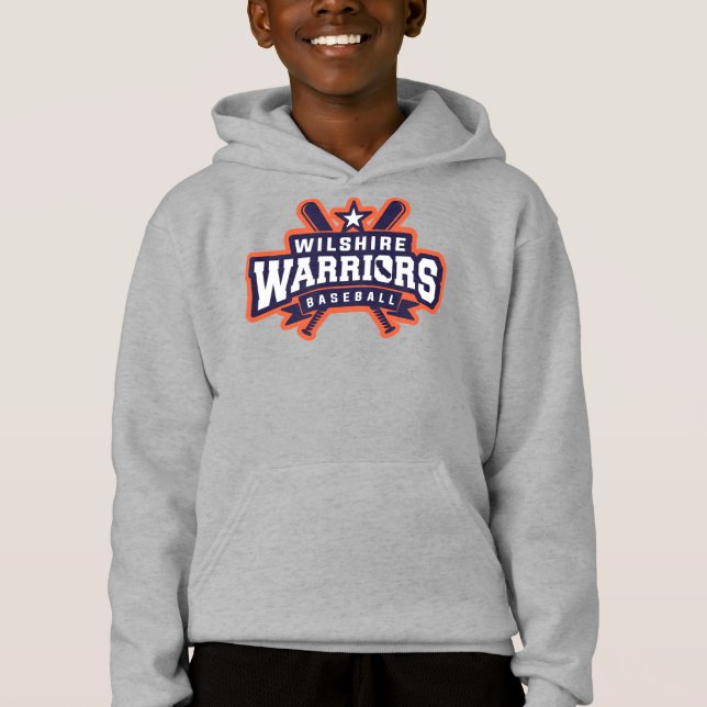 Wilshire Warriors Baseball League Logo Hoodie (Front)