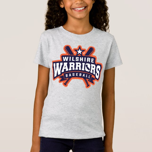 Wilshire Warriors Baseball League Logo T-Shirt (Front)