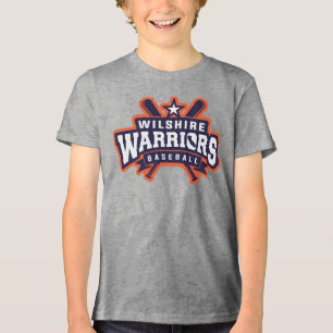Wilshire Warriors Baseball League Logo Tri-Blend Shirt