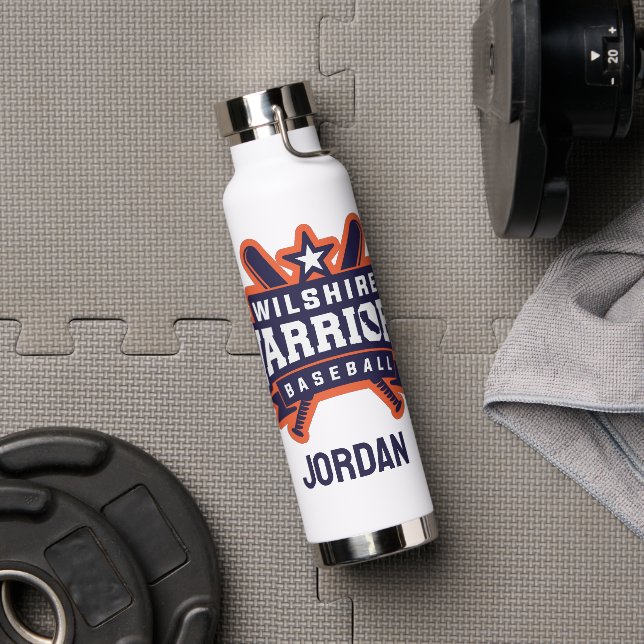 Wilshire Warriors Baseball League Logo Water Bottle (Gym)