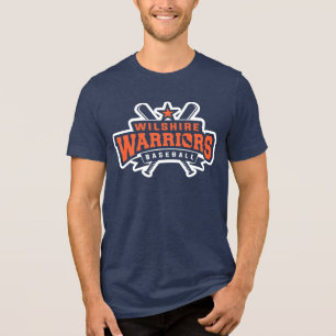Wilshire Warriors Baseball League White Logo Tri-Blend Shirt