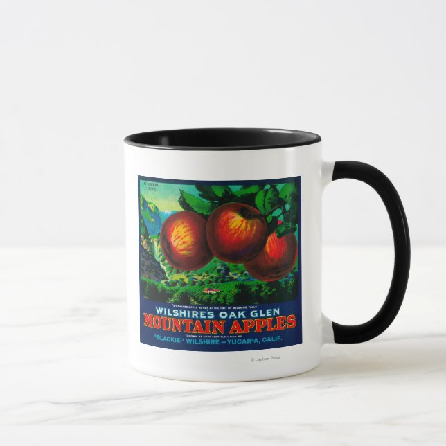 Wilshire's Oak Glen Apple Crate Label Mug (Right)