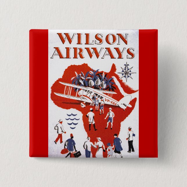 Wilson Airways ~ Africa Pinback Button (Front)
