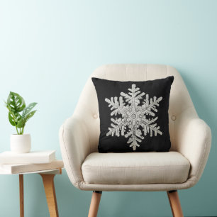 Wilson Bentley's Snowflake  Throw Pillow