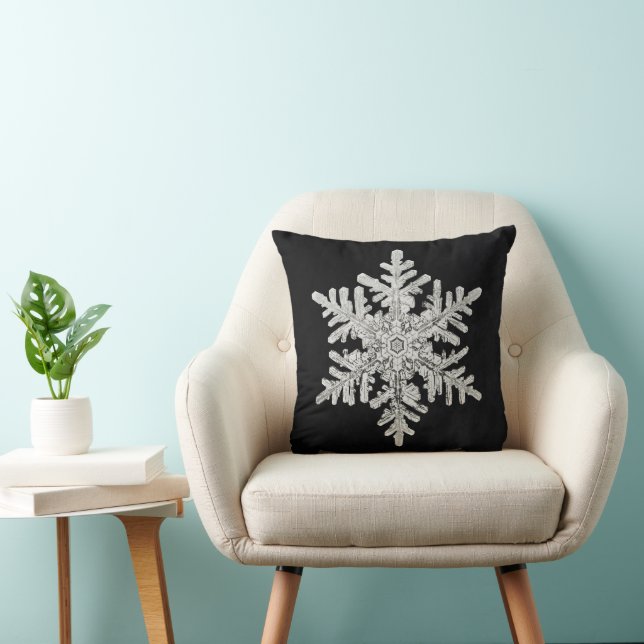 Wilson Bentley's Snowflake  Throw Pillow (Chair)