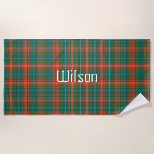 Wilson Clan Tartan Plaid Beach Towel