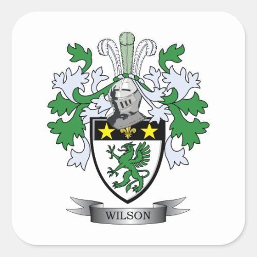 Wilson Coat of Arms Square Sticker