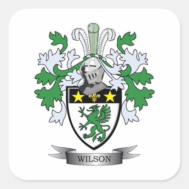 Wilson Coat of Arms Square Sticker (Front)