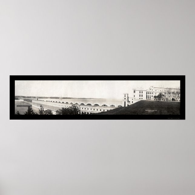 Wilson Dam Power House Photo 1933 Poster (Front)