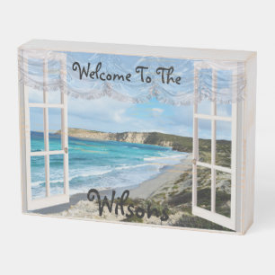 Wilson Family Beach Welcome, Wooden Box Sign
