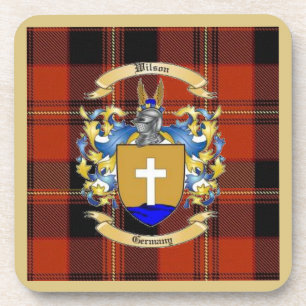Wilson Family Crest* Beverage Coaster