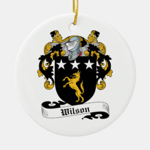 Wilson Family Crest Ceramic Ornament