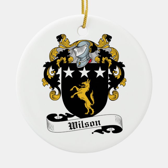 Wilson Family Crest Ceramic Ornament (Front)