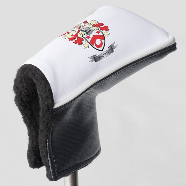 Wilson Family Crest Coat of Arms Golf Head Cover (3/4 Front)