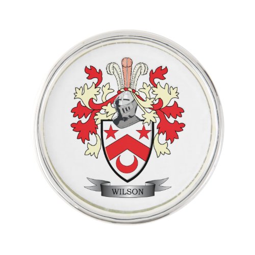 Wilson Family Crest Coat of Arms Pin