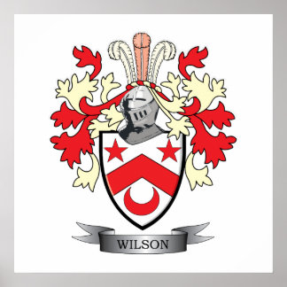 Wilson Family Crest Coat of Arms Poster