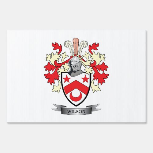 Wilson Family Crest Coat of Arms Sign