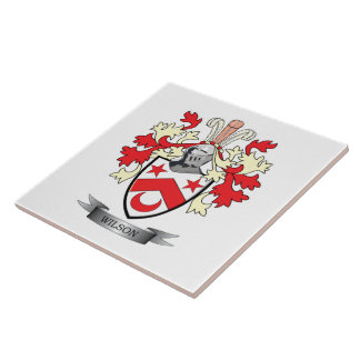 Wilson Family Crest Coat of Arms Tile