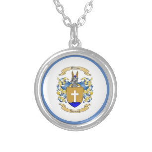 Wilson Family Crest [German ]   Silver Plated Necklace