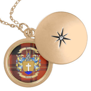 Wilson Family Crest* Gold Plated Necklace