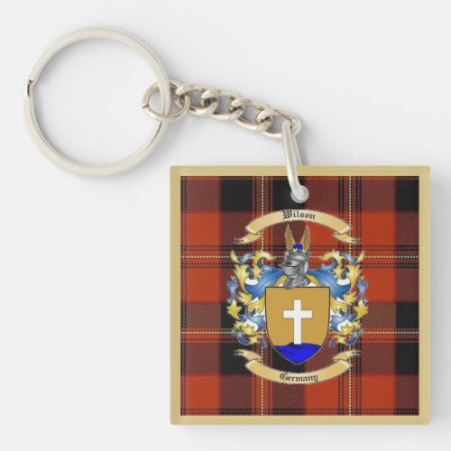 Wilson Family Crest   Keychain