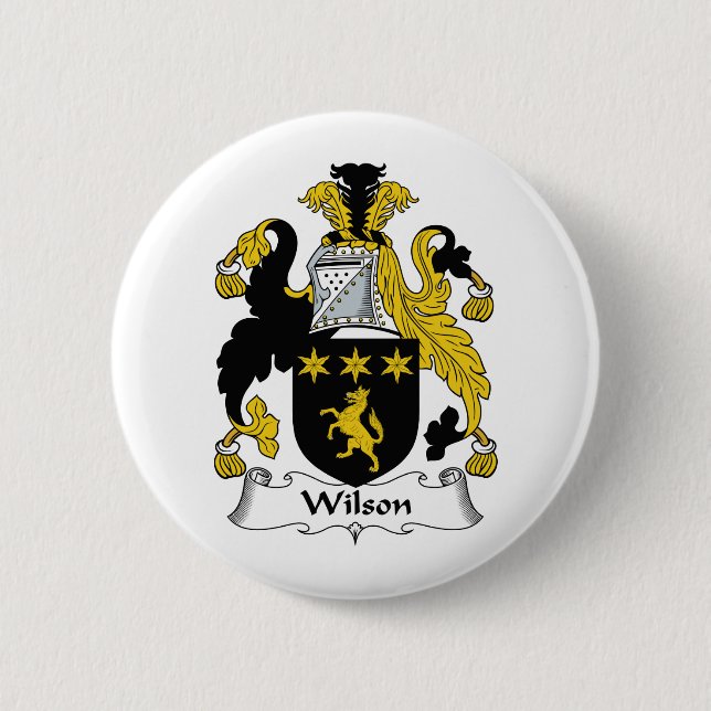 Wilson Family Crest Pinback Button (Front)