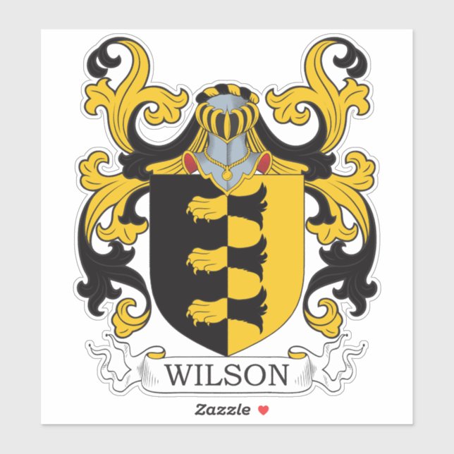 Wilson Family Crest Sticker (Sheet)