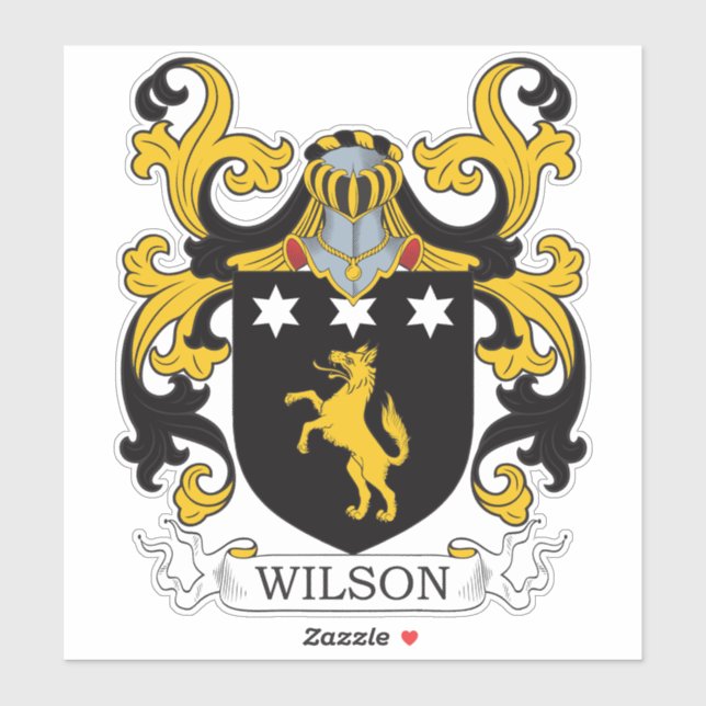 Wilson Family Crest Sticker (Sheet)