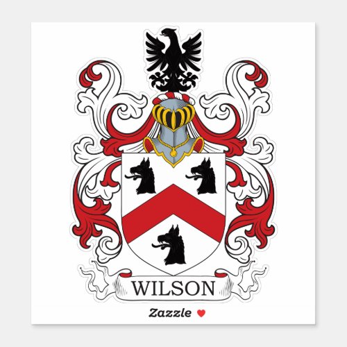 Wilson Family Crest Sticker